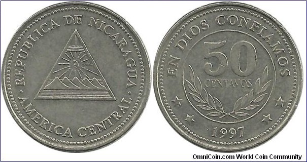 Nicaragua 50 Centavos 1997