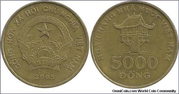 VietNam 5000 Dong 2003