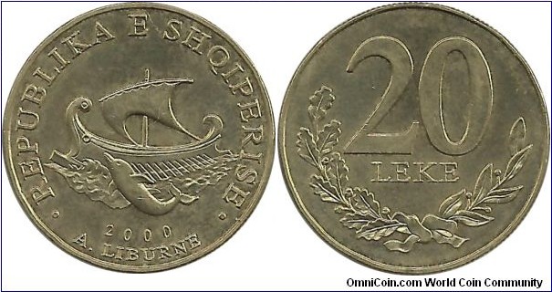 Albania 20 Leke 2000