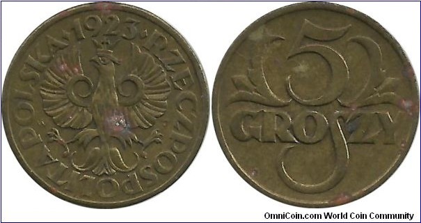 Poland 5 Groszy 1923