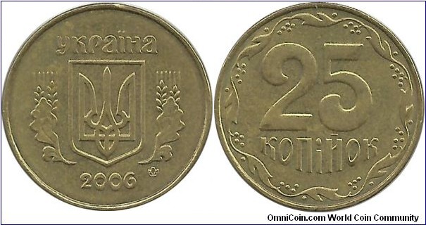 Ukraine 25 Kopiyok 2006