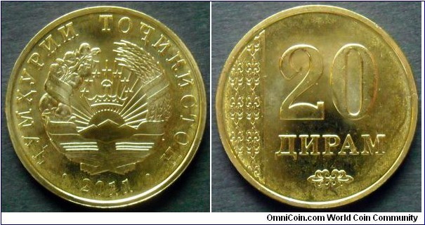 Tajikistan 20 diram. 2011