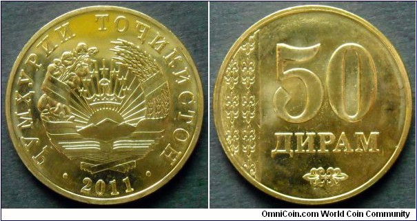 Tajikistan 50 diram.
2011