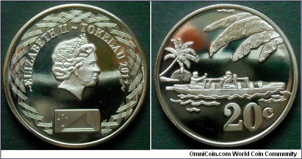 Tokelau 20 cents.
2012