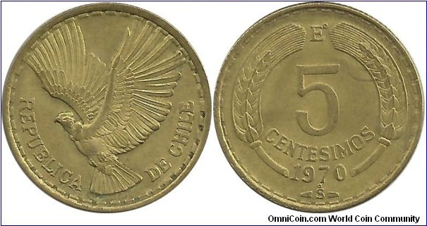 Chile  Centesimos 1962