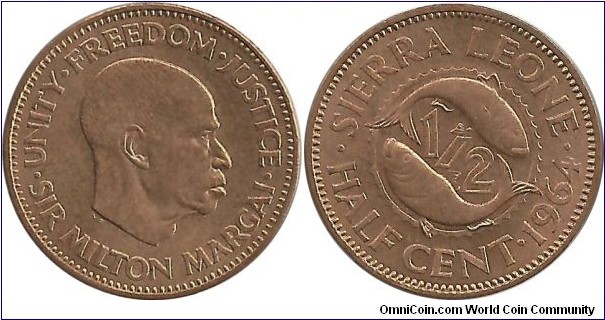 SierraLeone ½ Cent 1964