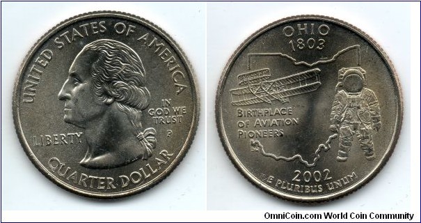 Ohio State Quarter. From Collectors Alliance Commemorative Quarters Set. Philadelphia Mint