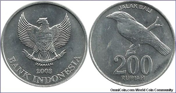 Indonesia 200 Rupiah 2003