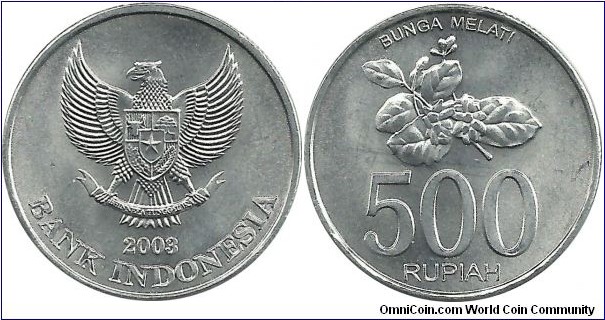 Indonesia 500 Rupiah 2003