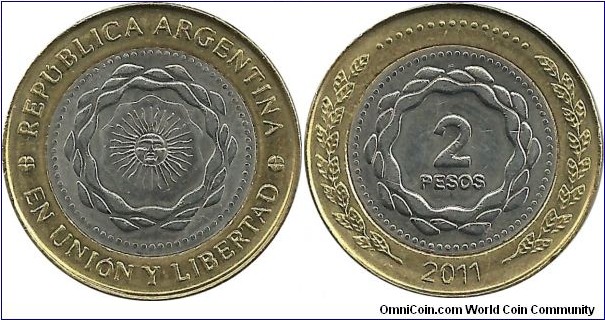 Argentina 2 Pesos 2011