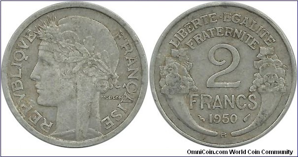 France 2 Francs 1950B