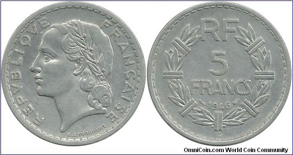 France 5 Francs 1946-Al