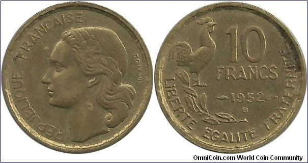 France 10 Francs 1952B