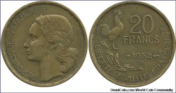 France 20 Francs 1952B