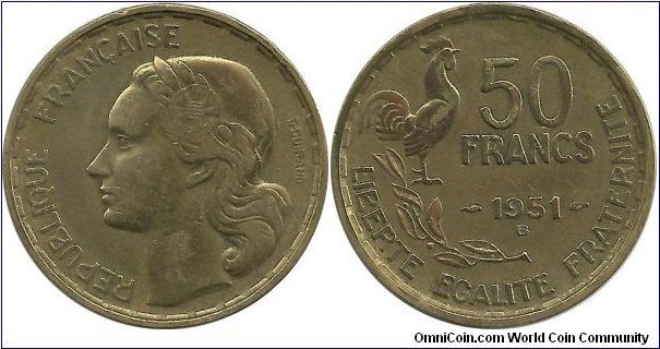 France 50 Francs 1951B