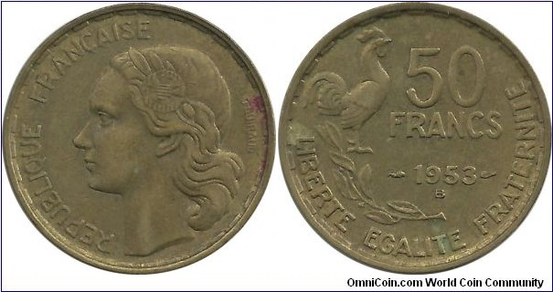 France 50 Francs 1953B