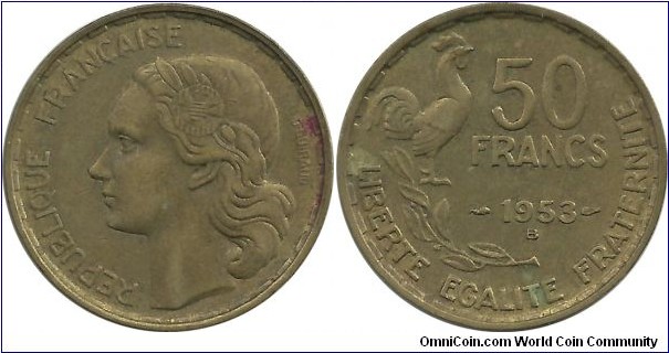 France 50 Francs 1953B