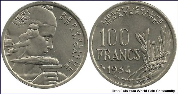 France 100 Francs 1954B