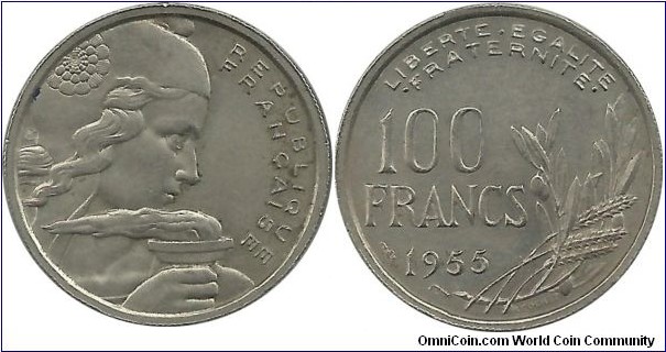 France 100 Francs 1955