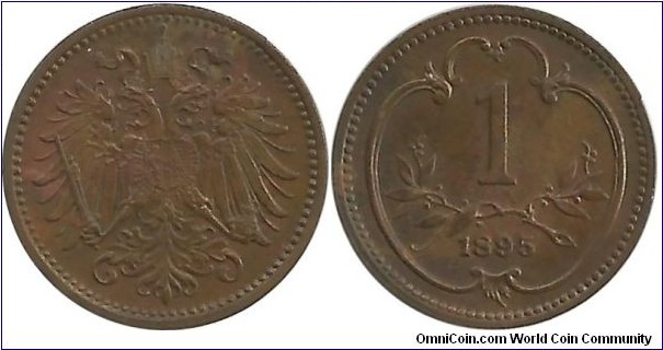 Aust-HunEmp 1 Heller 1895-Austria