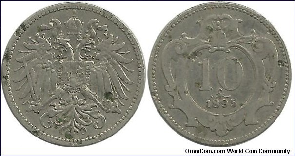 Aust-HunEmp 10 Heller 1895-Austria
