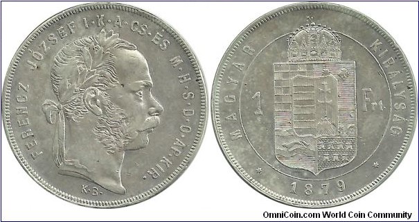 Aust-HunEmp 1 Forint 1879-Hungary