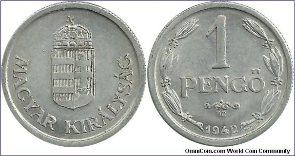 Hungary-Kingdom 1 Pengö 1942