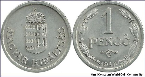 Hungary-Kingdom 1 Pengö 1942
