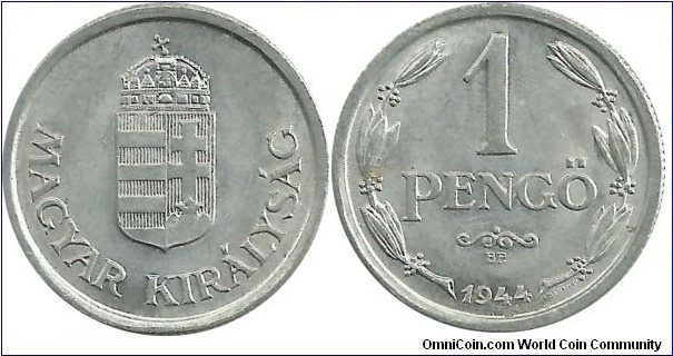 Hungary-Kingdom 1 Pengö 1944