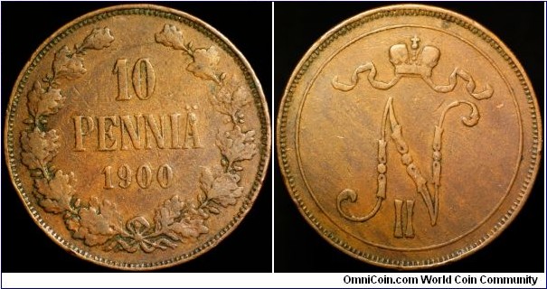 1900 10 Pennia Russia-Finland
