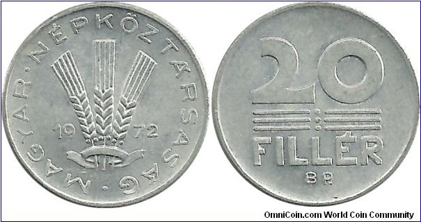 PRHungary 20 Filler 1972