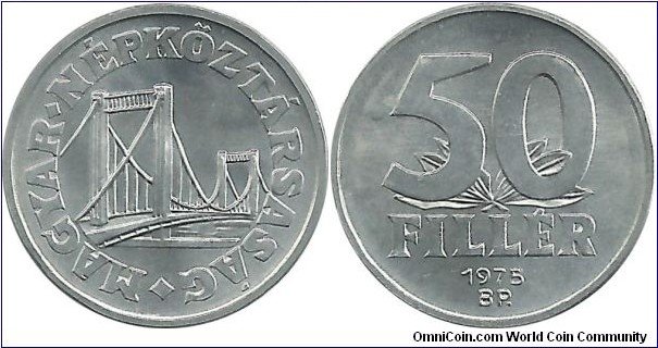 PRHungary 50 Filler 1975