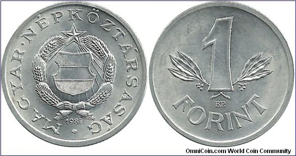 PRHungary 1 Forint 1987