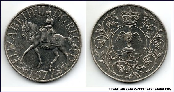 1977 Elizabeth II Silver Jubilee Commemorative Crown.