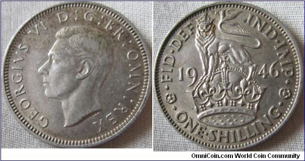 1946 shilling English reverse A
