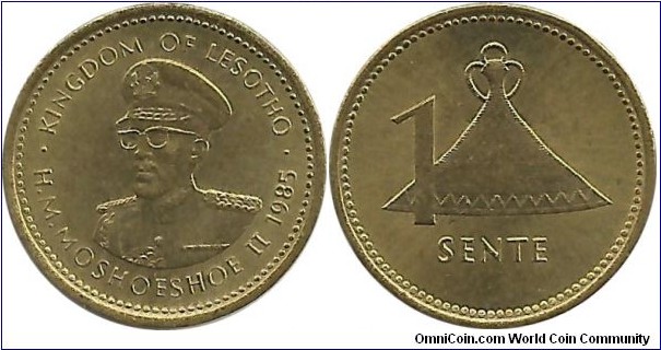 Lesotho 1 Sente 1985