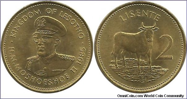 Lesotho 2 Lisente 1985