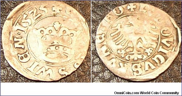 1525 POLAND SWIDNICA 1/2 GROSSUS GROSCHEN