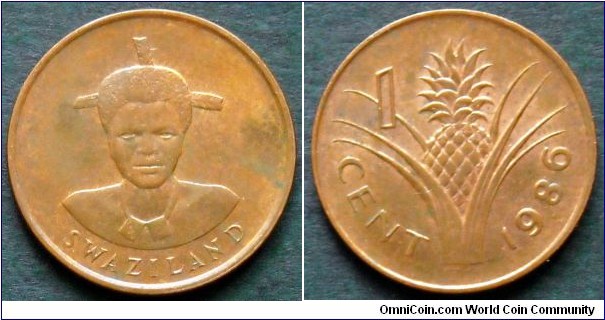 Swaziland 1 cent.
1986