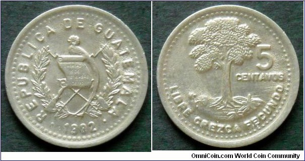 Guatemala 5 centavos.
1992