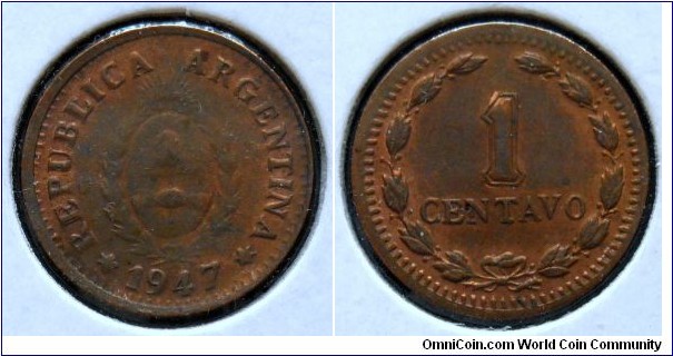 Argentina 1 centavo.
1947
