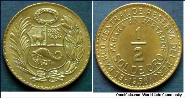 Peru 1/2 sol.
1956