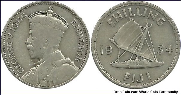 Fiji 1 Shilling 1934