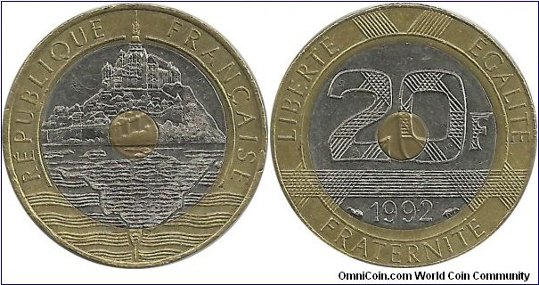France 20 Francs 1992