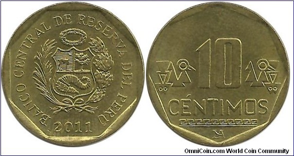 Peru 10 Centimos 2011