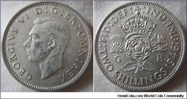 1946 EF florin, last sivler issue