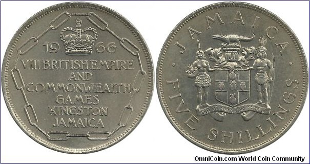 Jamaica 5 Shillings 1966 - VIII. Commonwealth Games, Kingston Jamaica