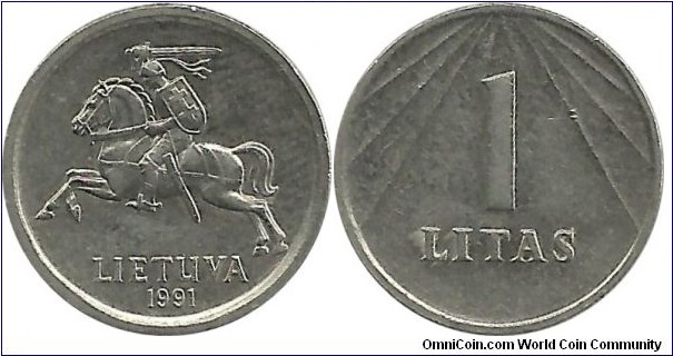 Lithuania 1 Litas 1991