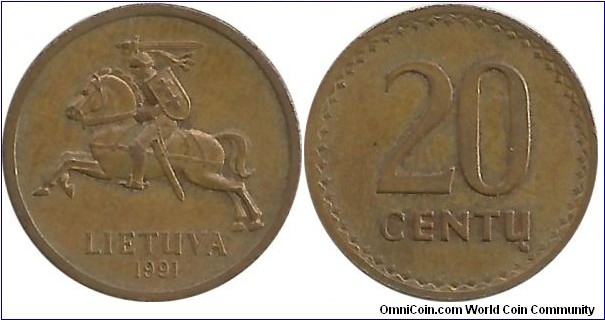 Lithuania 20 Centu 1991