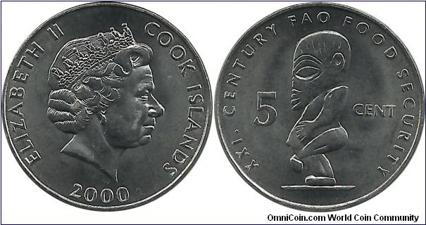 CookIslands 5 Cents 2000